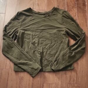 Old Navy Olive Green Long Sleeve Top